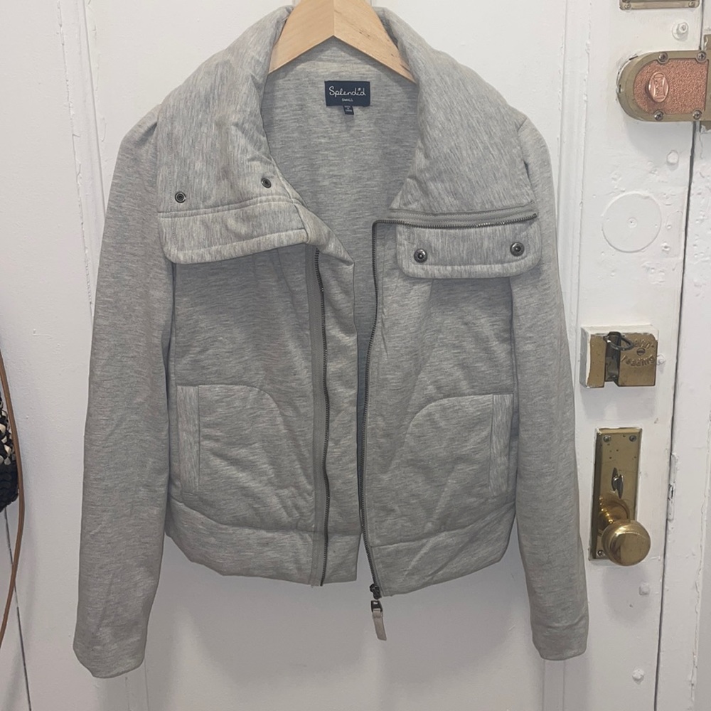 Splendid grey wide collar jacket